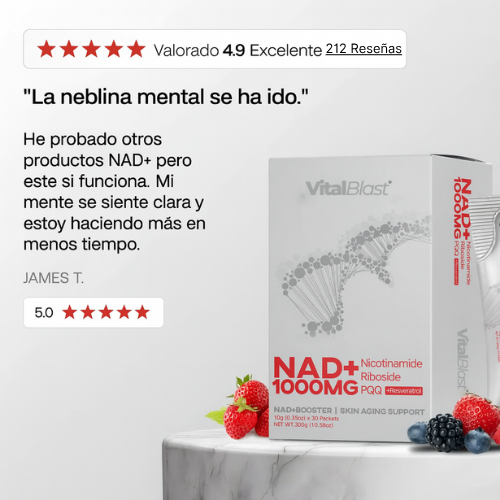 Mezcla Bebible Sabor Frutas del Bosque con NAD⁺ VitalBlast®