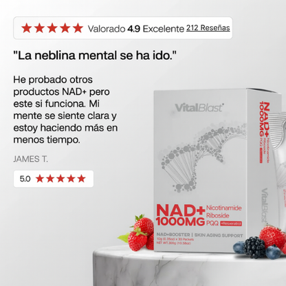 Mezcla Bebible Sabor Frutas del Bosque con NAD⁺ VitalBlast®