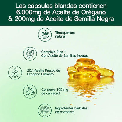 Cápsulas Blandas de Aceite de Orégano