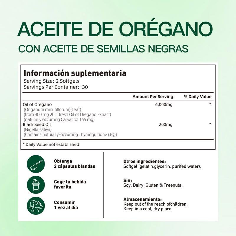 Cápsulas Blandas de Aceite de Orégano