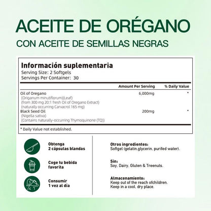 Cápsulas Blandas de Aceite de Orégano