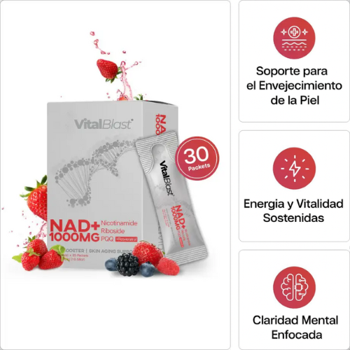 Mezcla Bebible Sabor Frutas del Bosque con NAD⁺ VitalBlast®